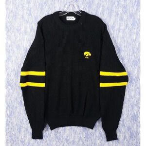 Vintage Brandon Iowa Hawkeyes Pullover Sweater Mens Large 80s Made In USA